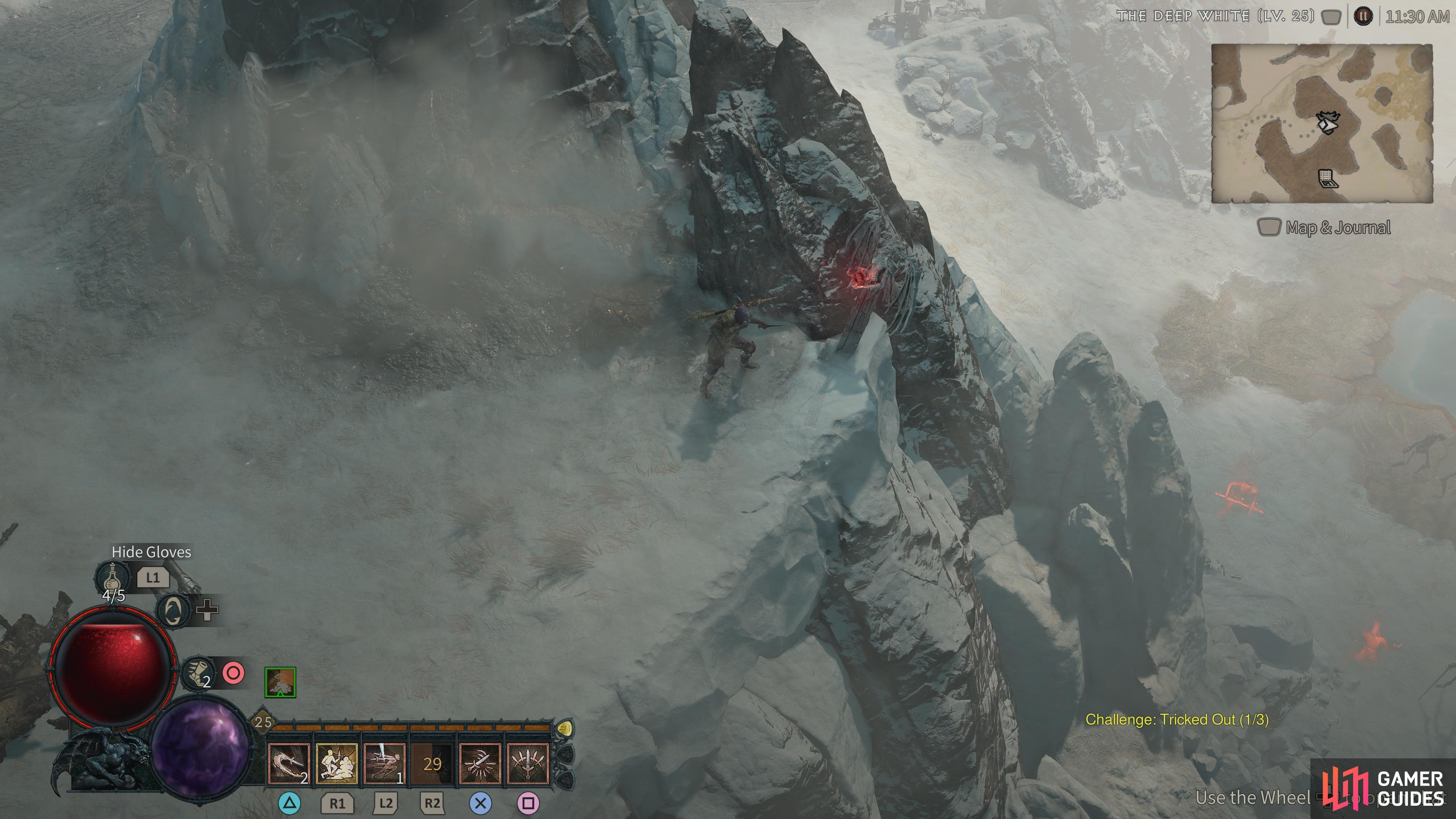 you will find the statue at the edge of the cliff.