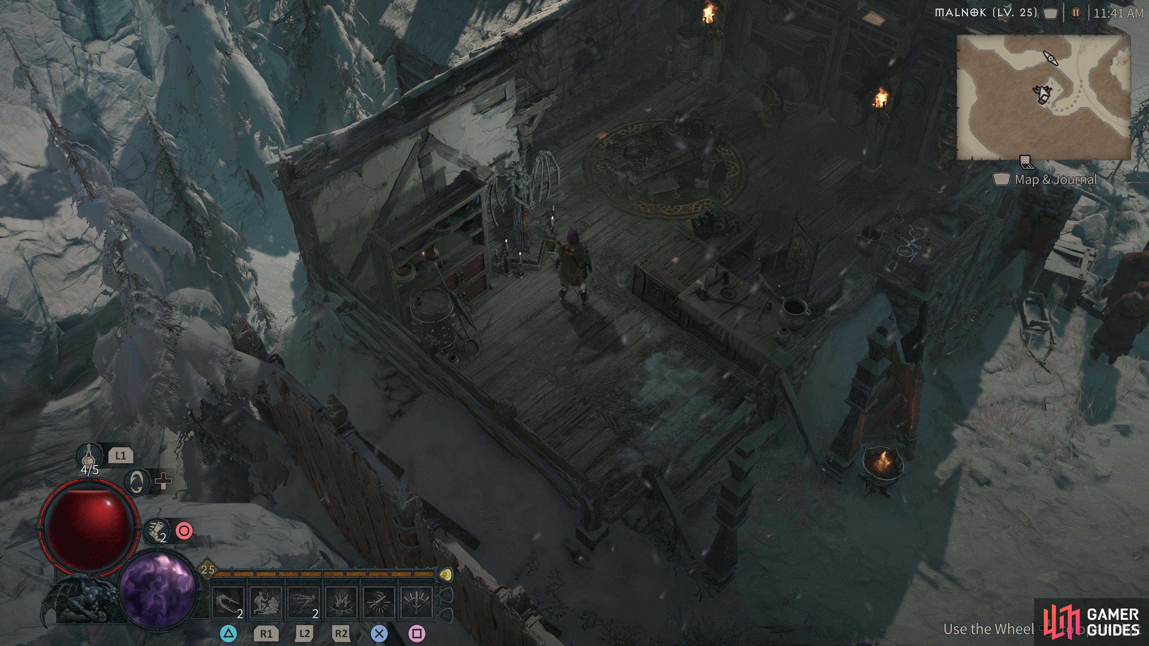 you need to break away the ice to reach this statue.