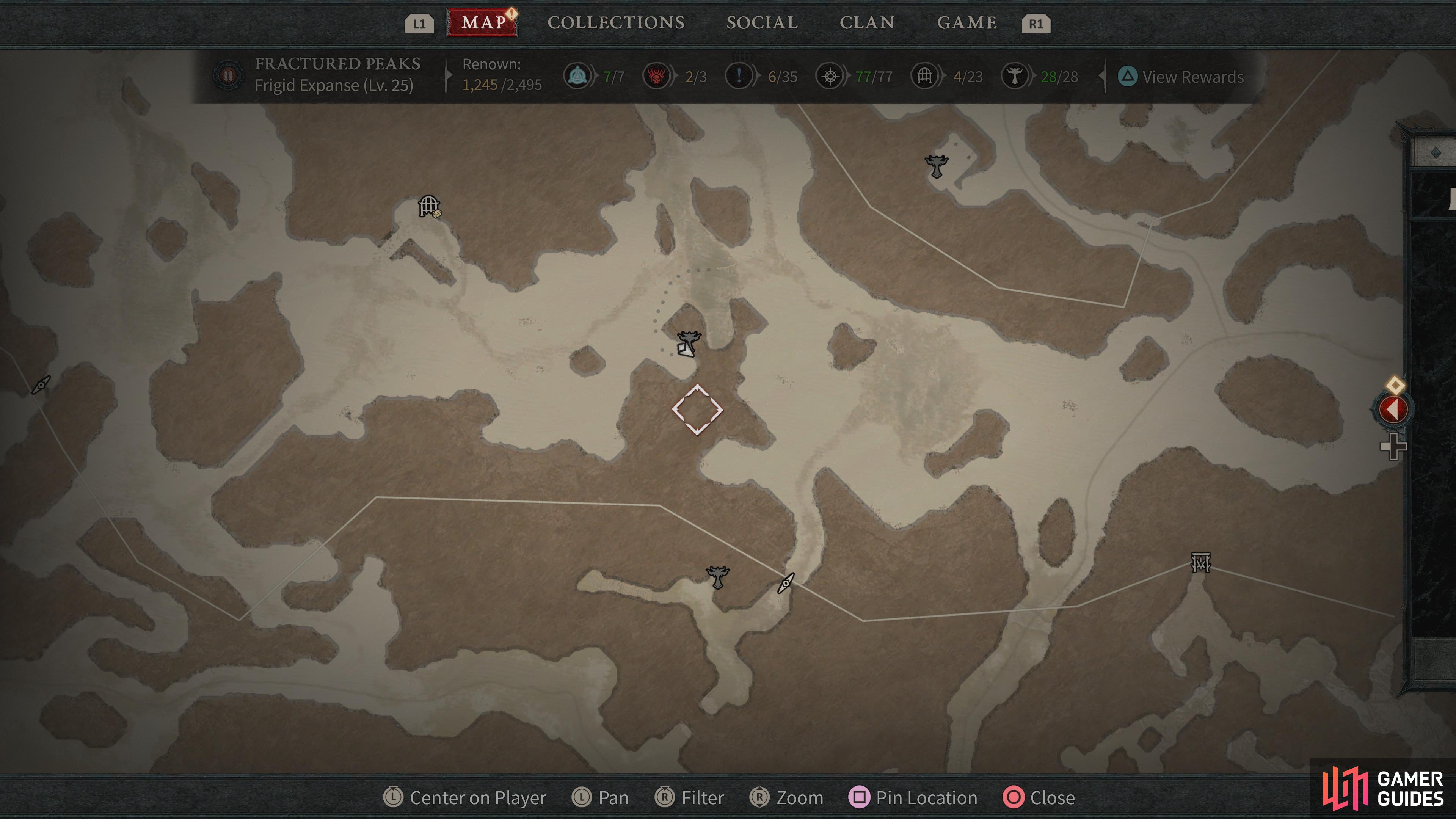 Go to this spot in the Frigid Expanse