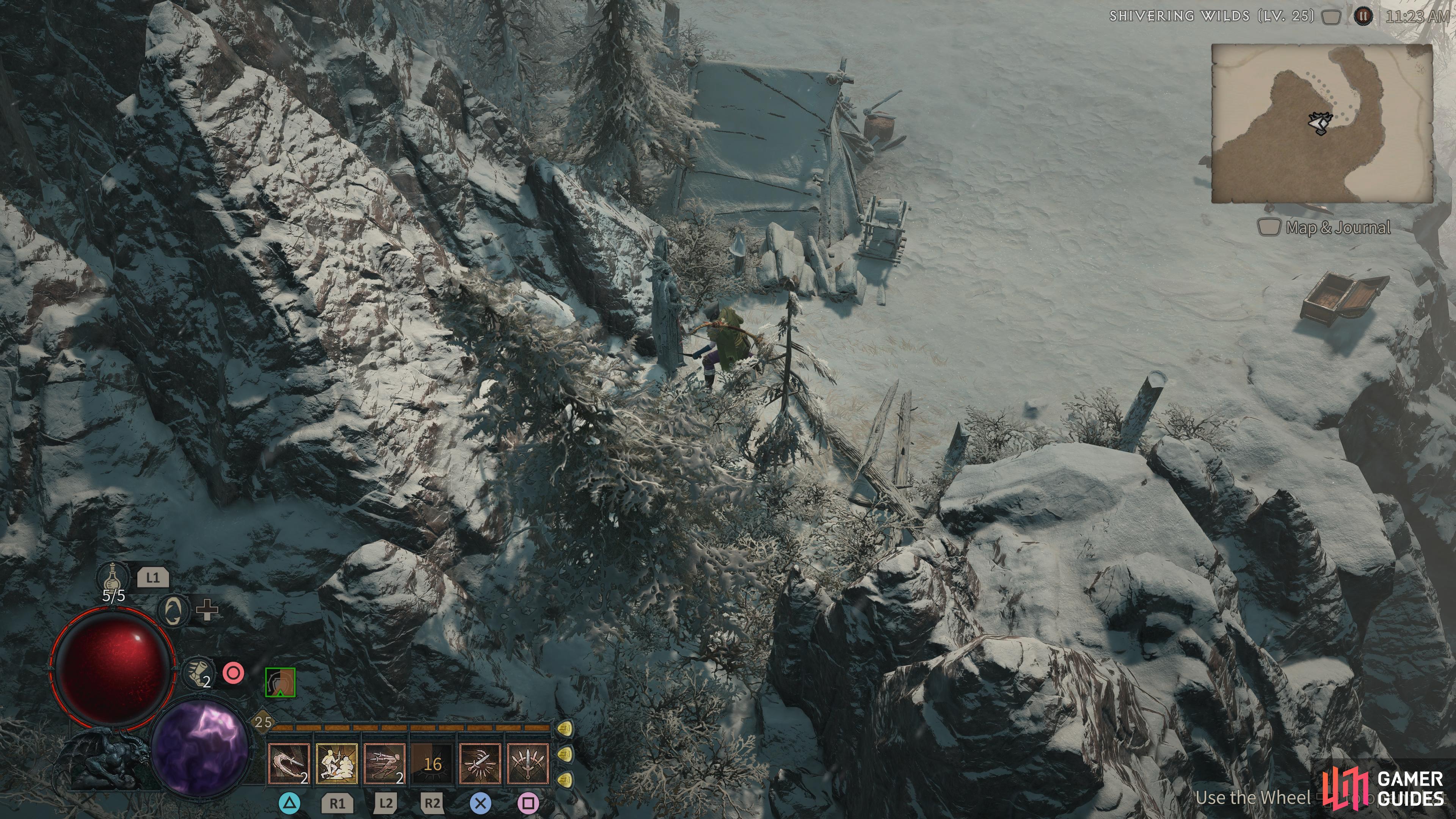the statue is hidden against the wall.