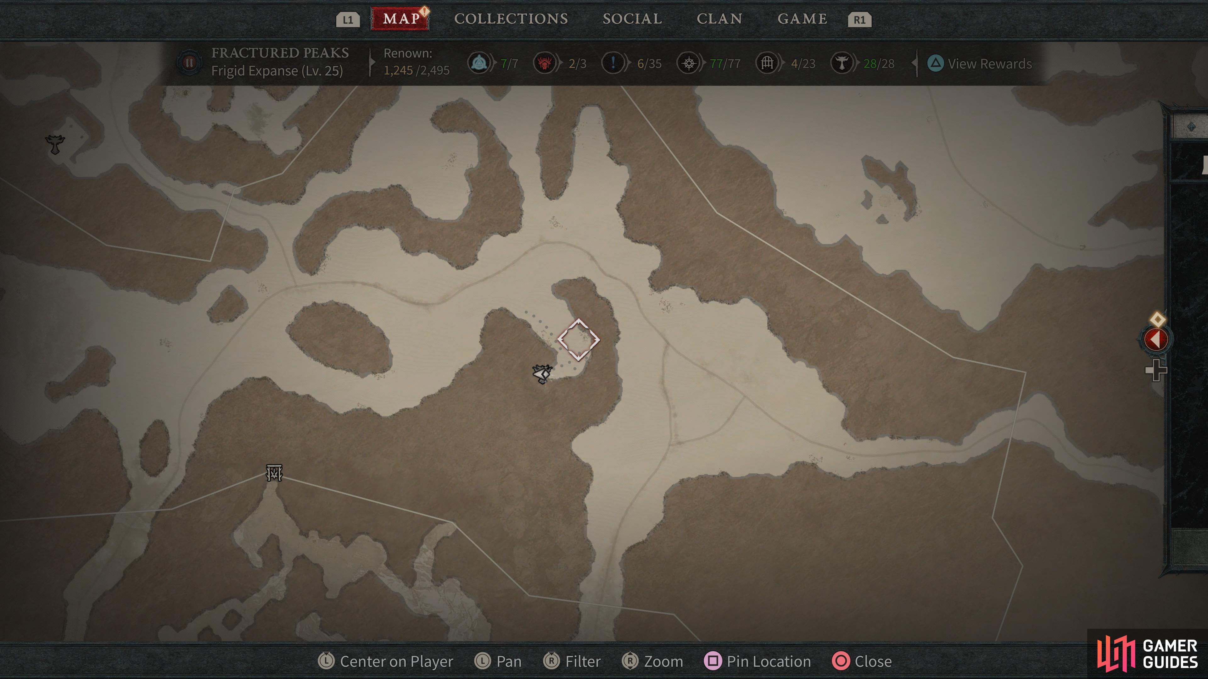 Make your way here in the Frigid Expanse