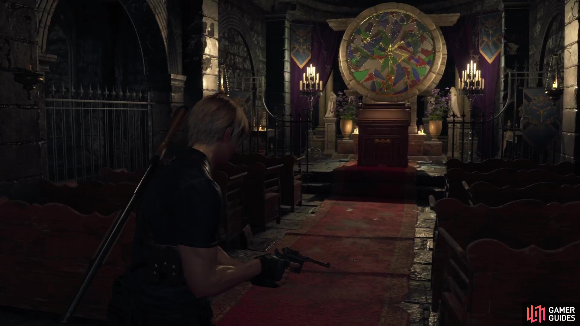 Resident Evil 4 Remake: Mausoleum Lantern puzzle solution