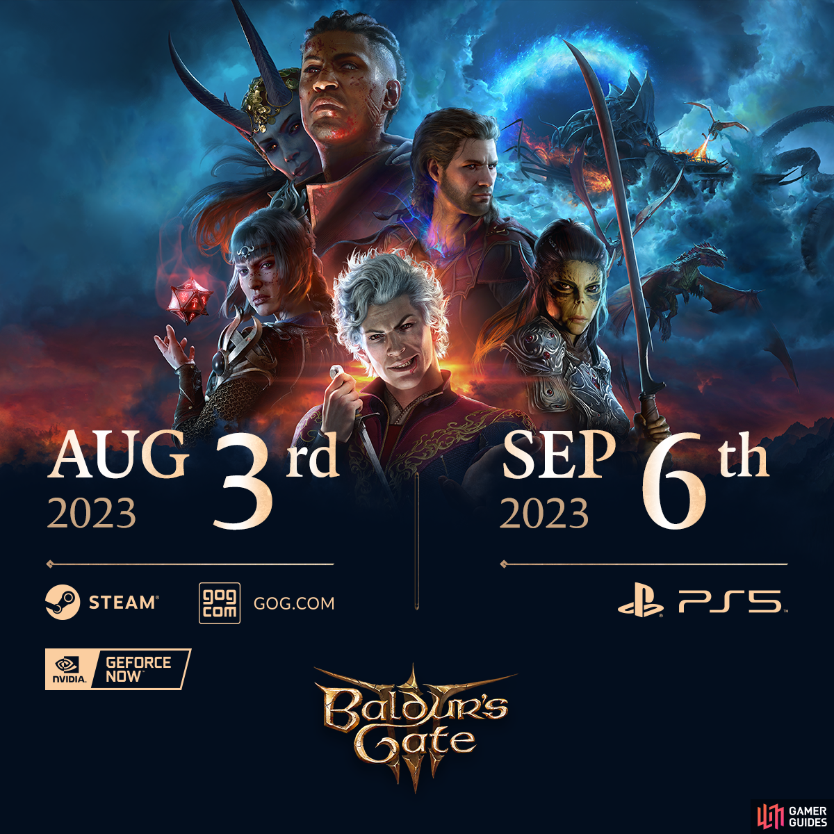 Baldur’s Gate 3 launches on August 3rd for PC and September 6th on PlayStation 5.