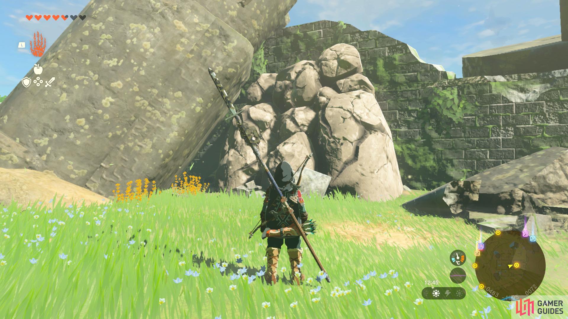 and smash the rocks to reveal the eye