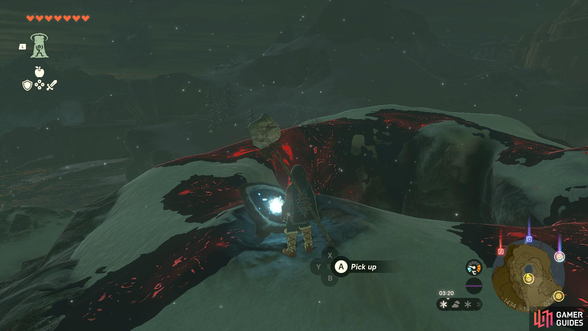 and melt the ice to find the eye