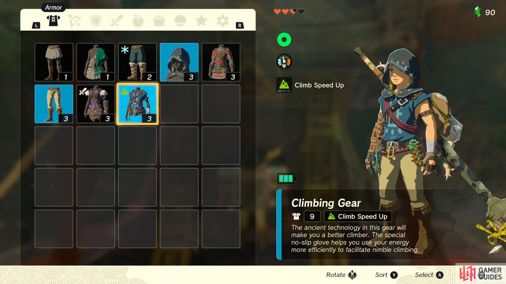 How to Get Climbing Gear Set in Tears of the Kingdom - Armor ...