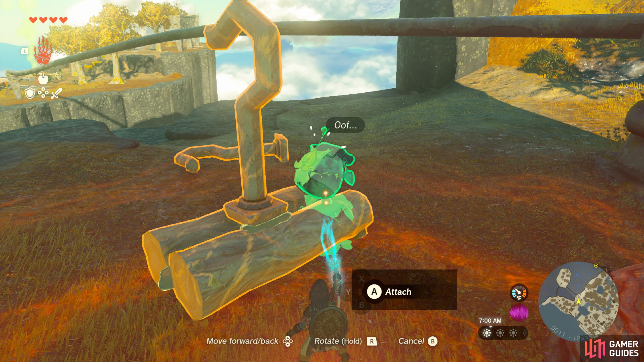 Build a platform and attach the Korok to it 
