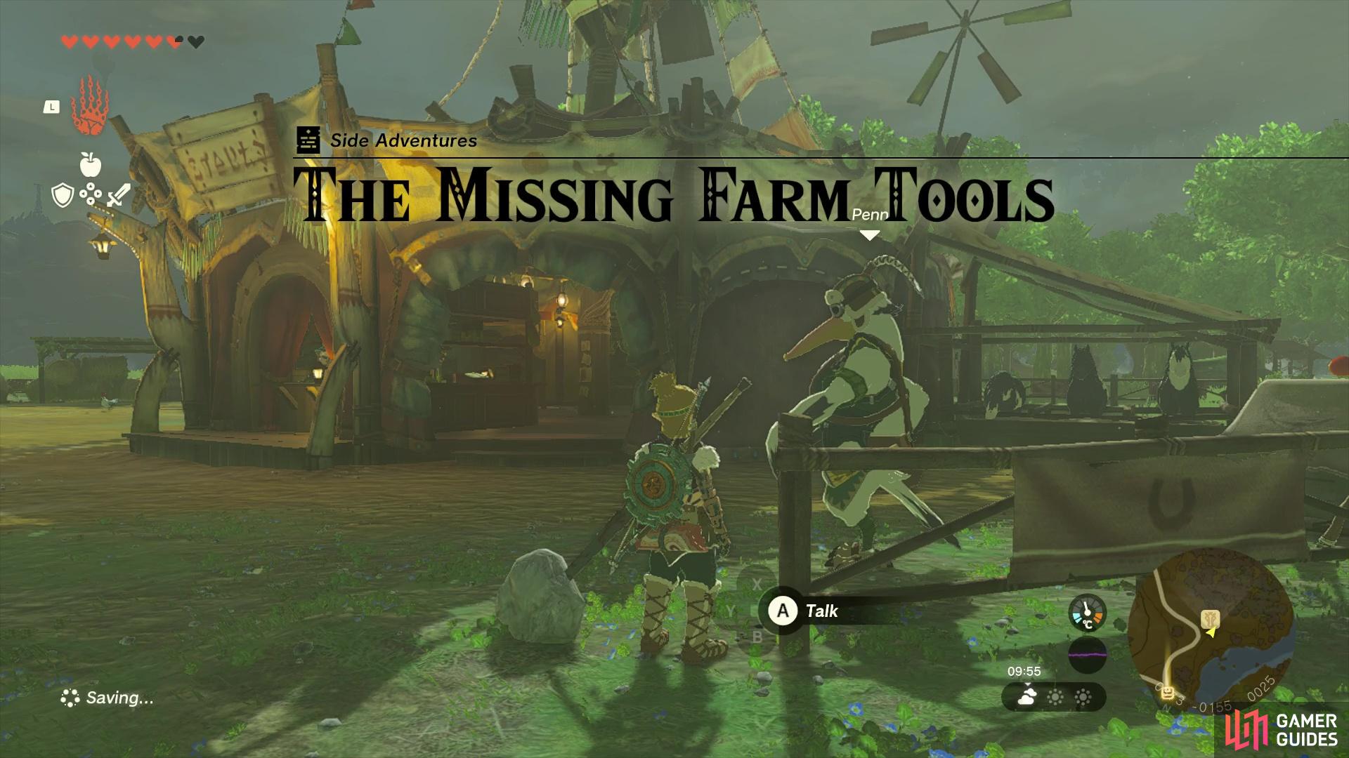 The Missing Farm Tools Side Adventure. 