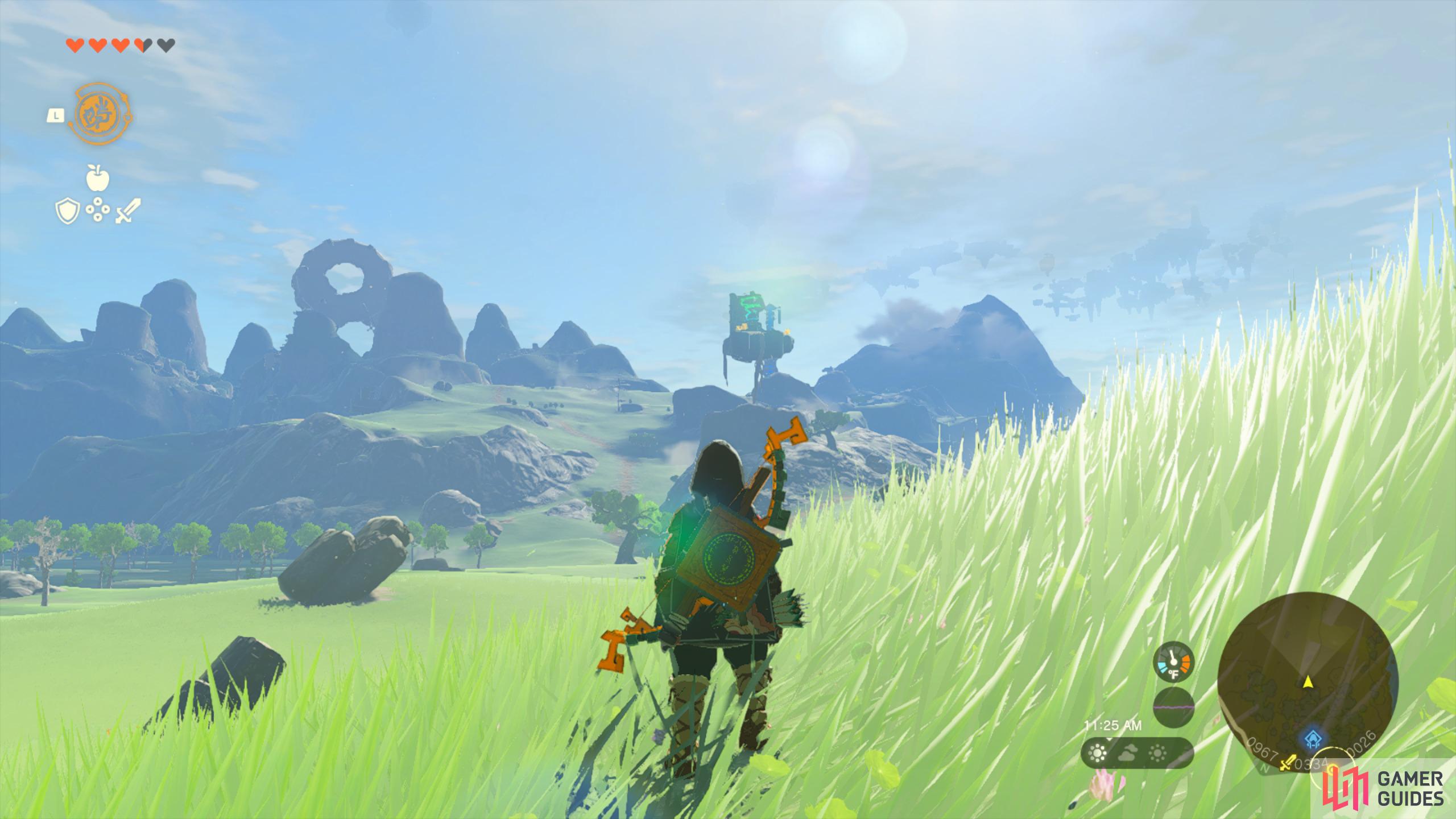 You can see the Morok Shrine floating in the distance.