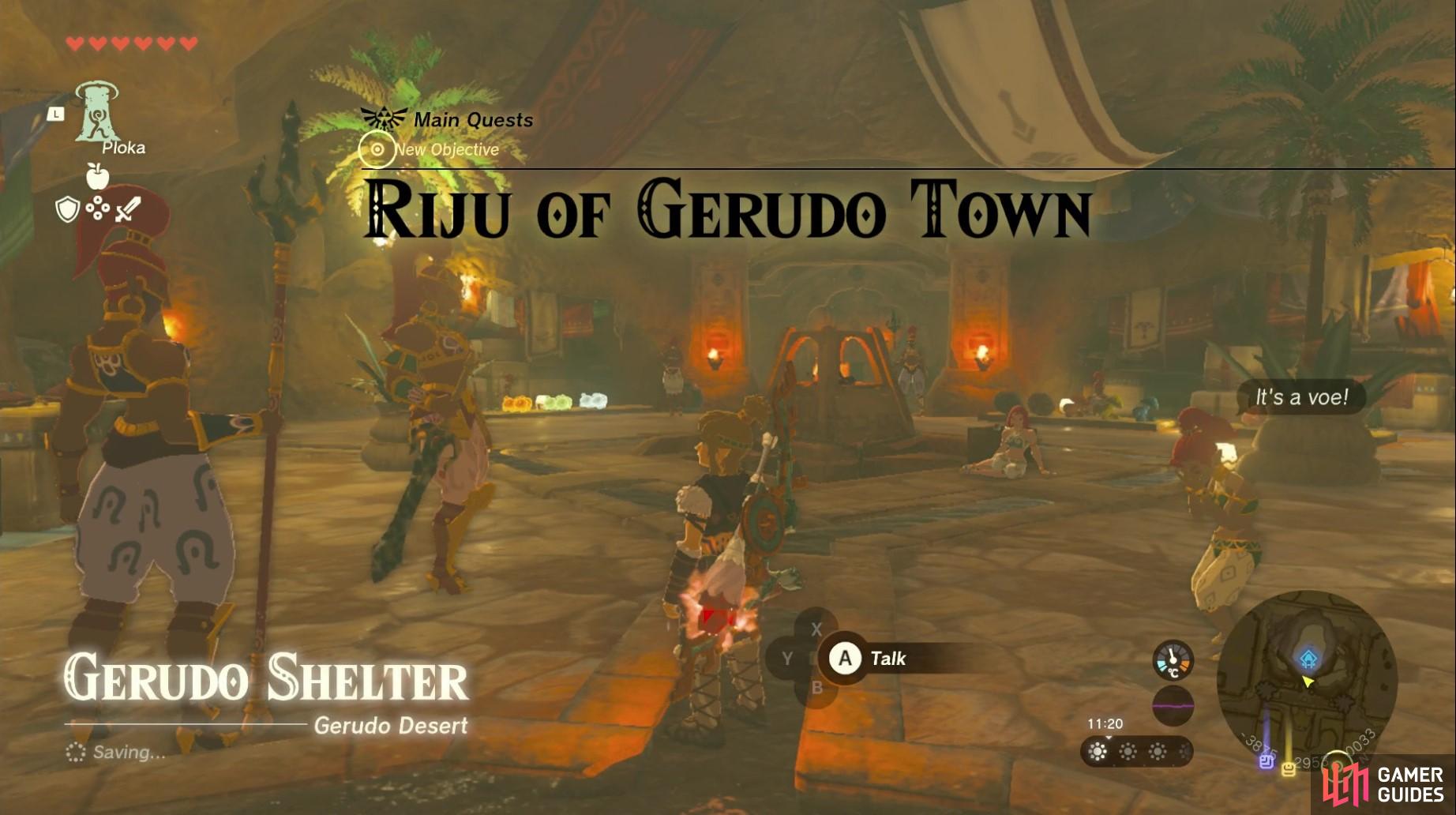 Main Story Quest: Riju of Gerudo Town.