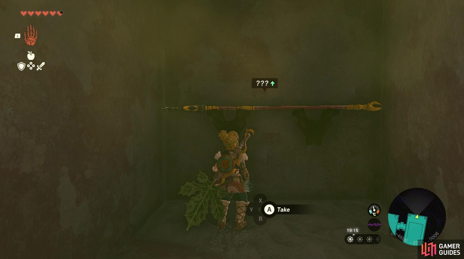 so you can pass behind into a secret room with a spear!