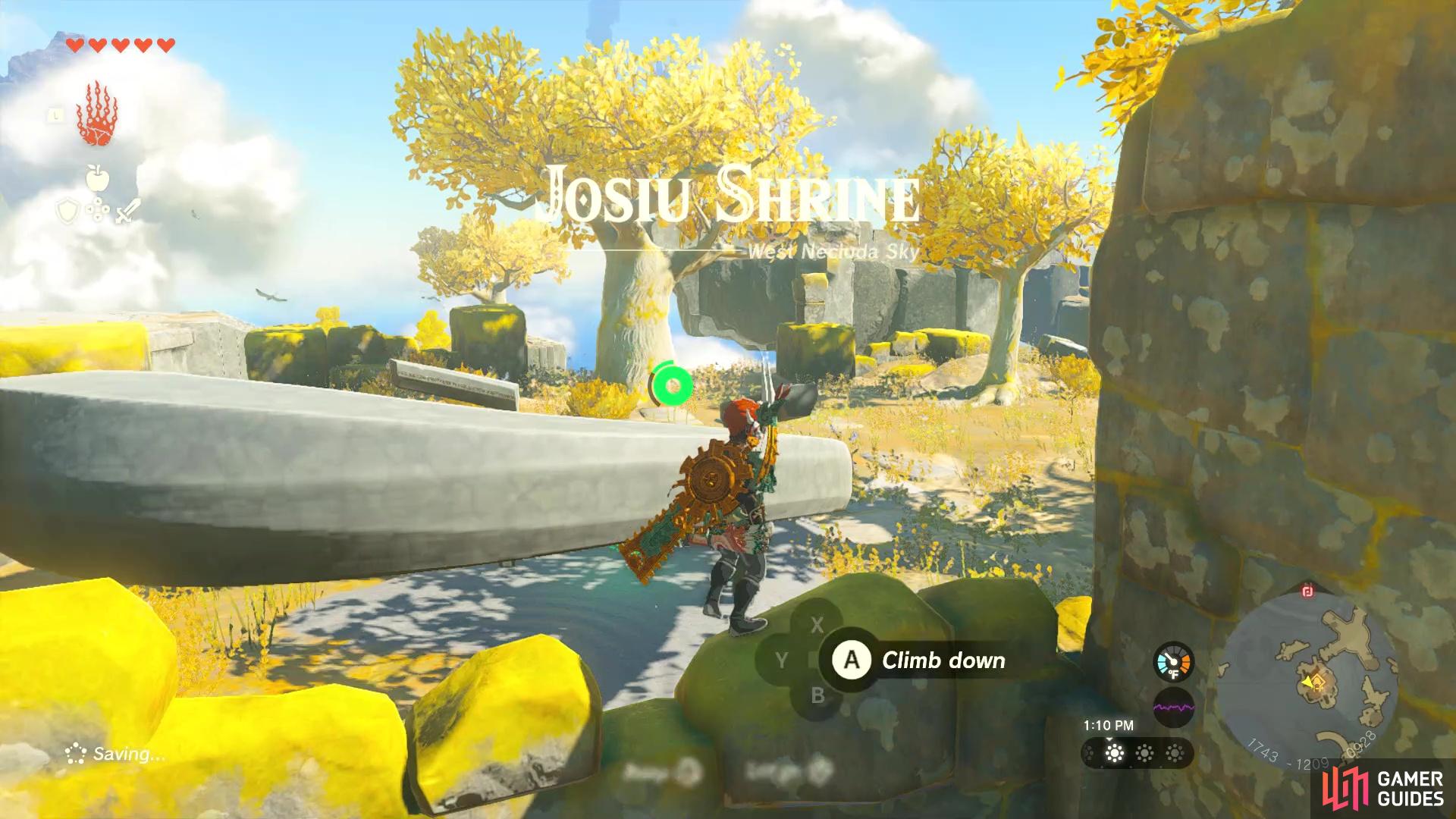 The Josiu Shrine will require you to find the crystal for it first