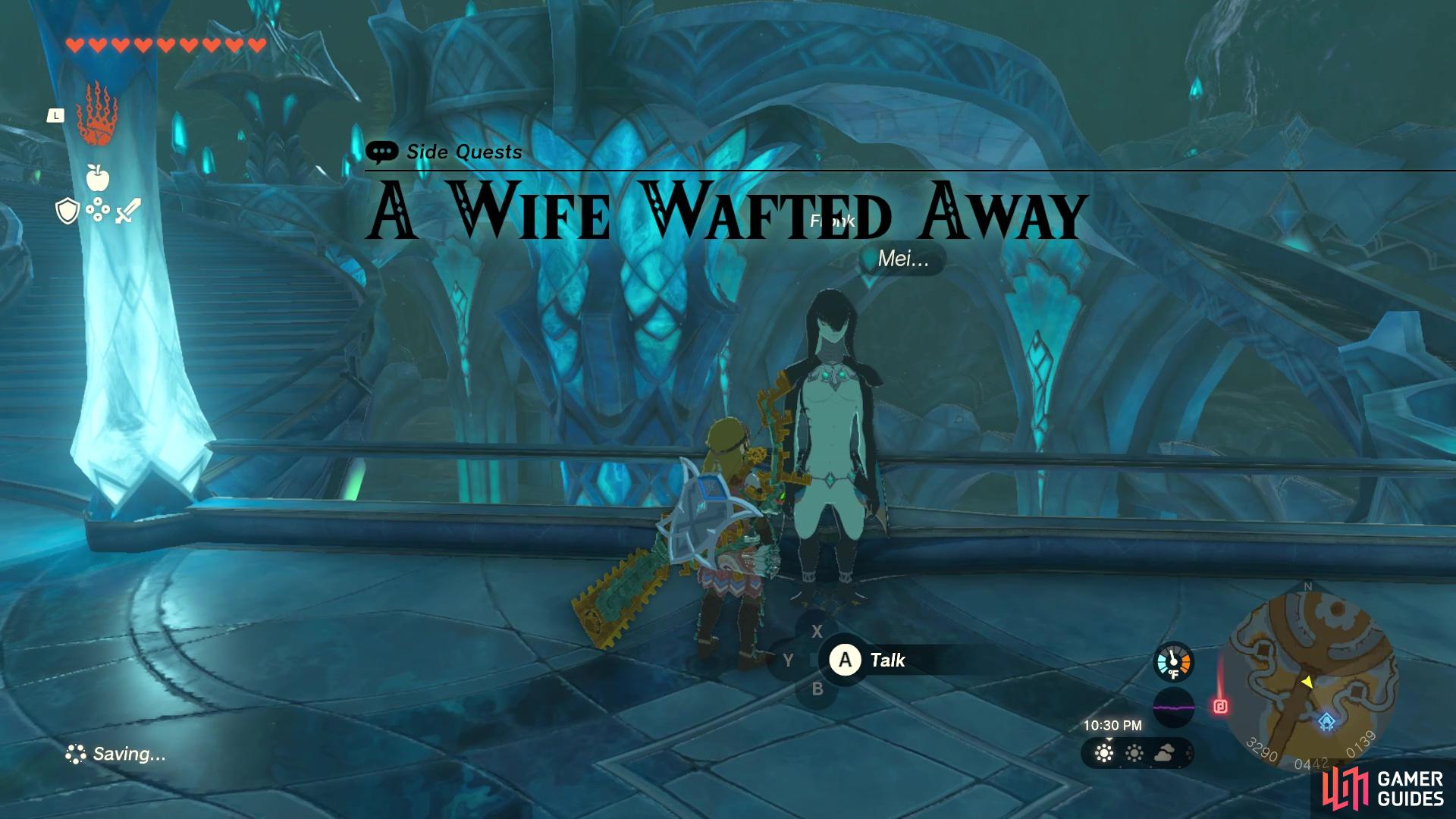 A Wife Wafted Away Walkthrough - Zelda Tears of the Kingdom - Lanayru -  Side Quests, The Legend of Zelda: Tears of the Kingdom