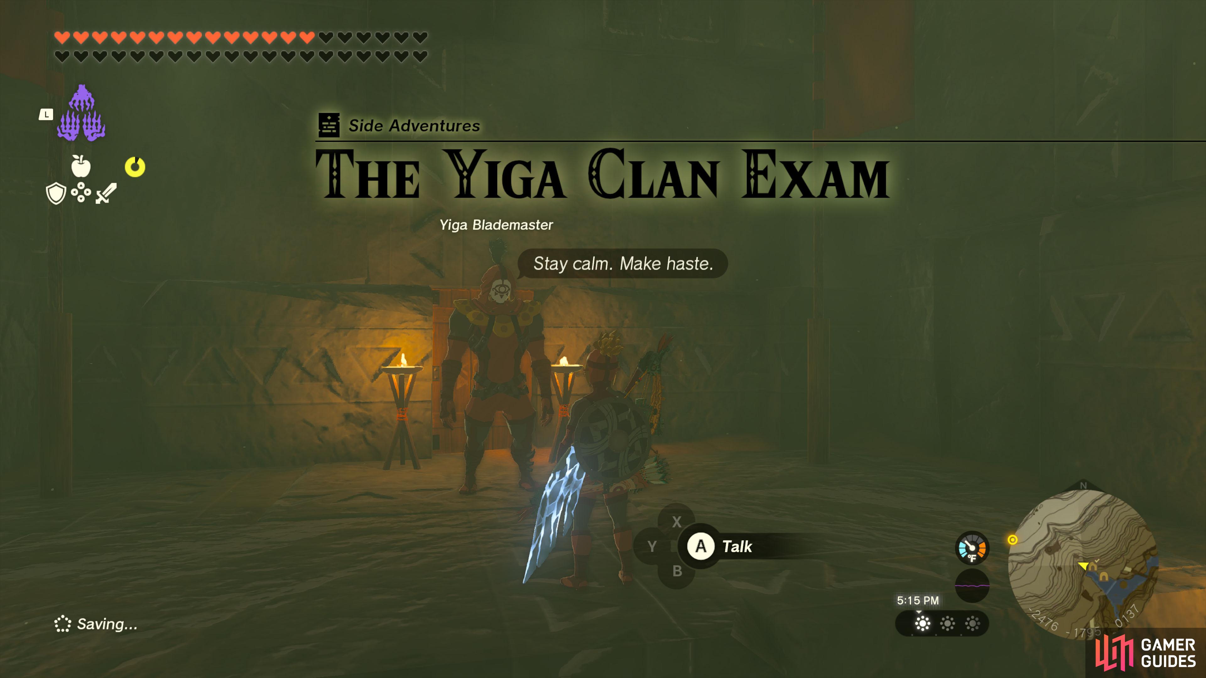 Zelda Breath of the Wild Yiga Clan Hideout Walkthrough, Guide