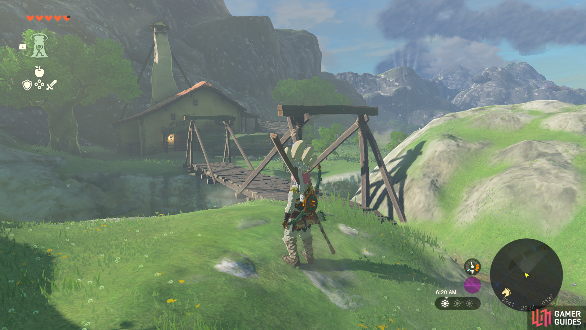 Zelda has moved into Link's house in Hateno Village.