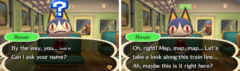 Pay attention on your train, as your answers will decide your future character and town.