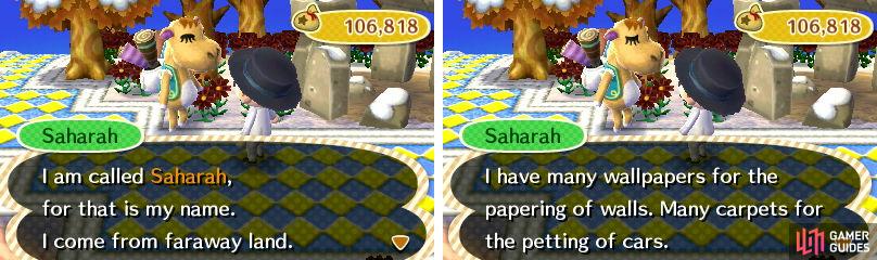 Saharah's exclusive wallpapers and carpets can't be reordered, so keep 'em safe.