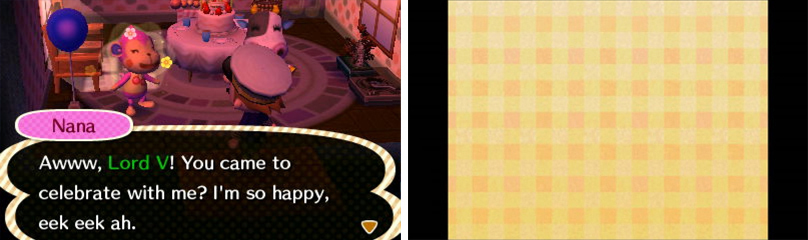 It's super awkward when you step into a villager's house totally unaware it's their birthday.
