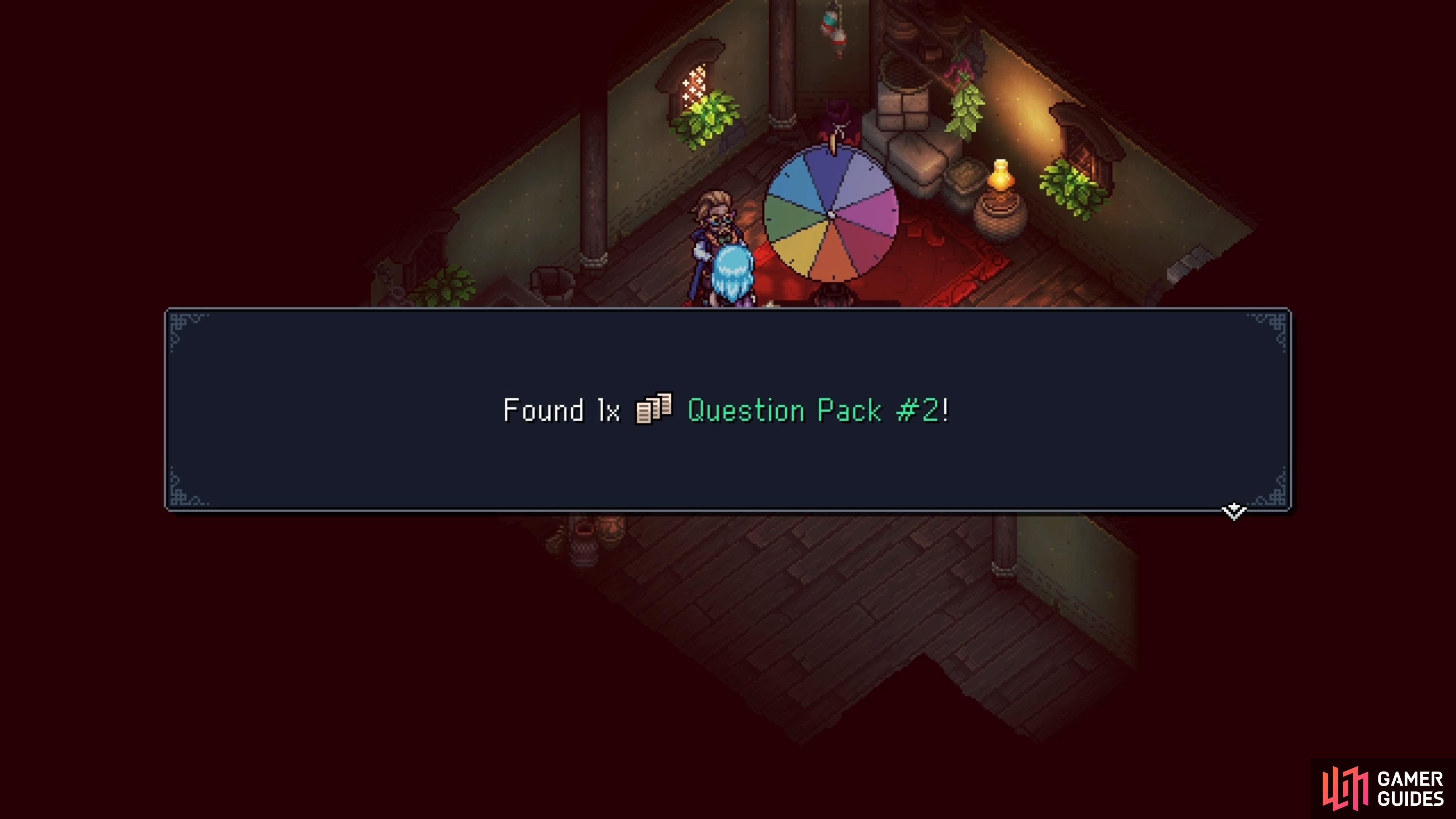 Keep an eye out for the Question Packs on your journey.