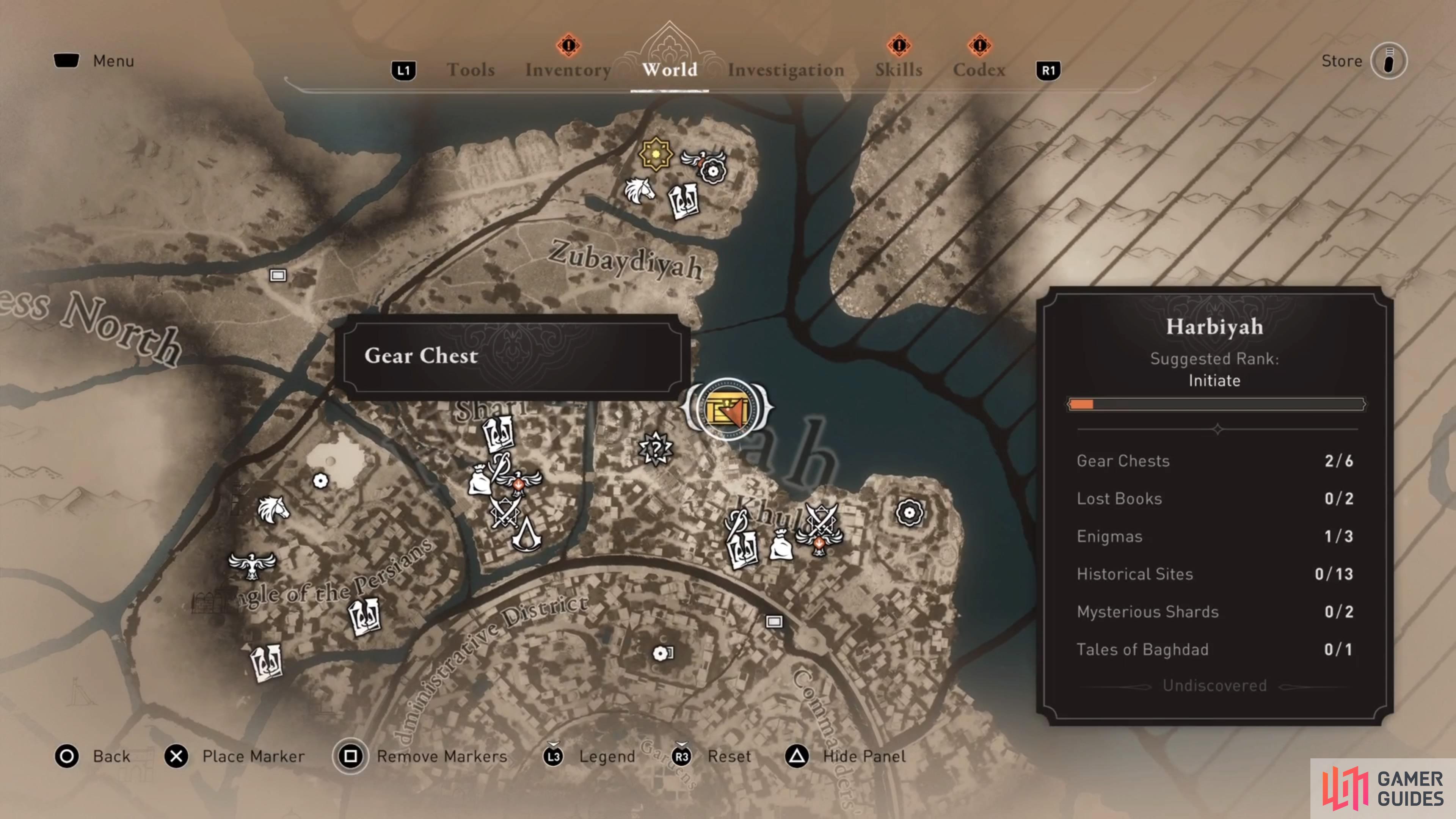All Gear Chest locations, solutions in AC Mirage - Polygon