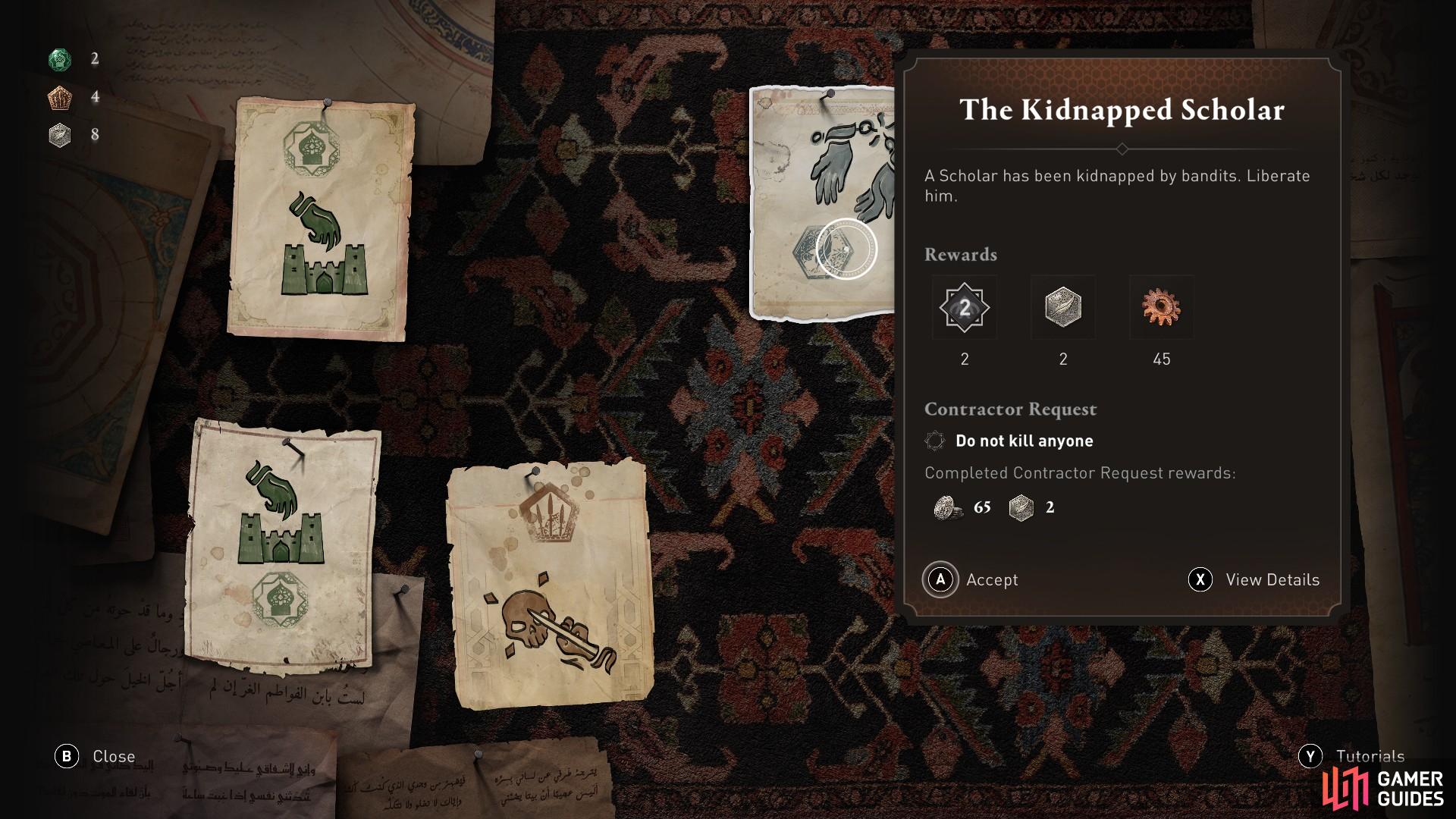 Completing The Kidnapped Scholar Contract - Assassin's Creed Mirage -  Available Contracts - Contracts, Assassin's Creed Mirage