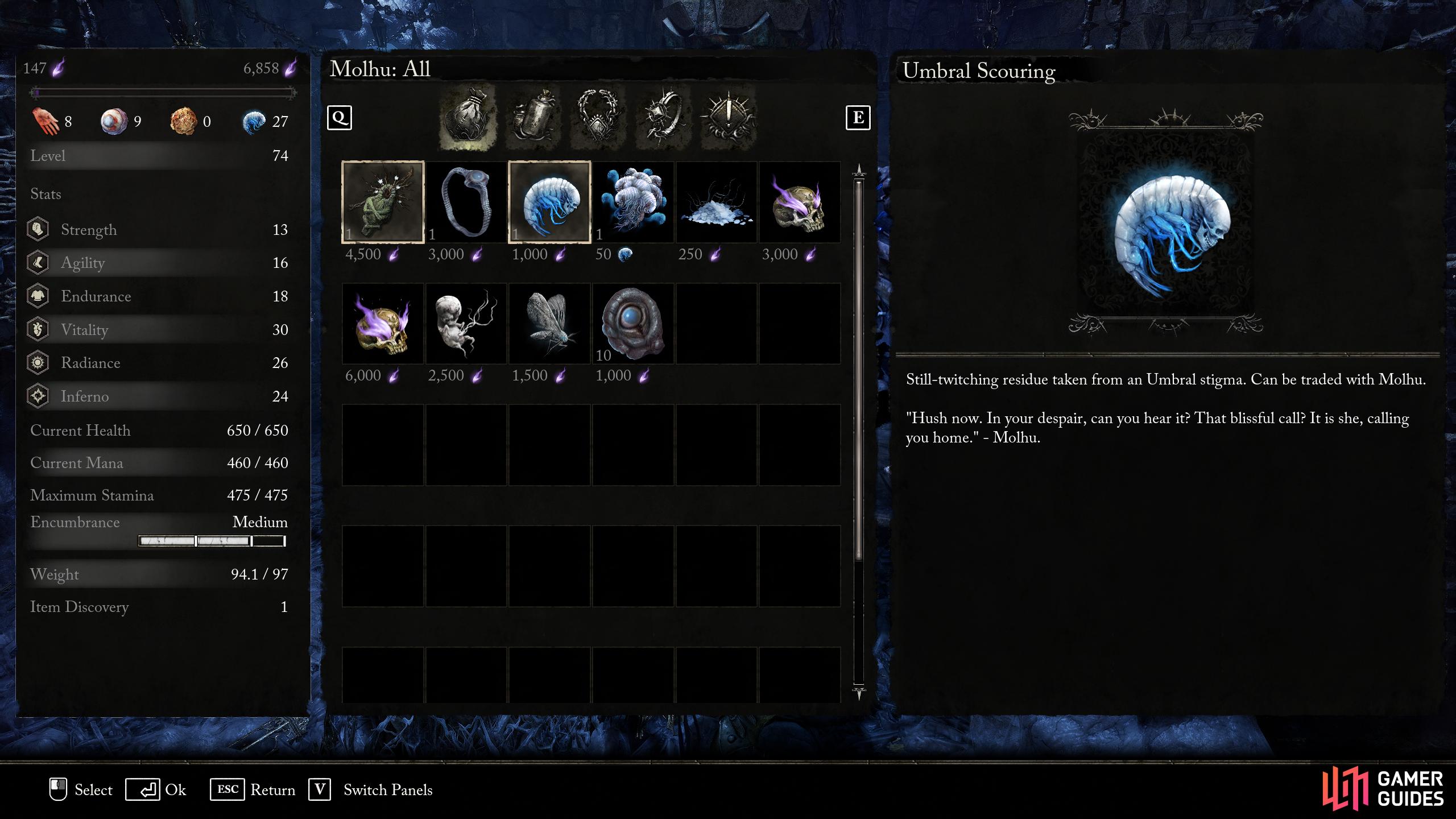 How to Buy Boss Items from Molhu in Lords of the Fallen (LotF)