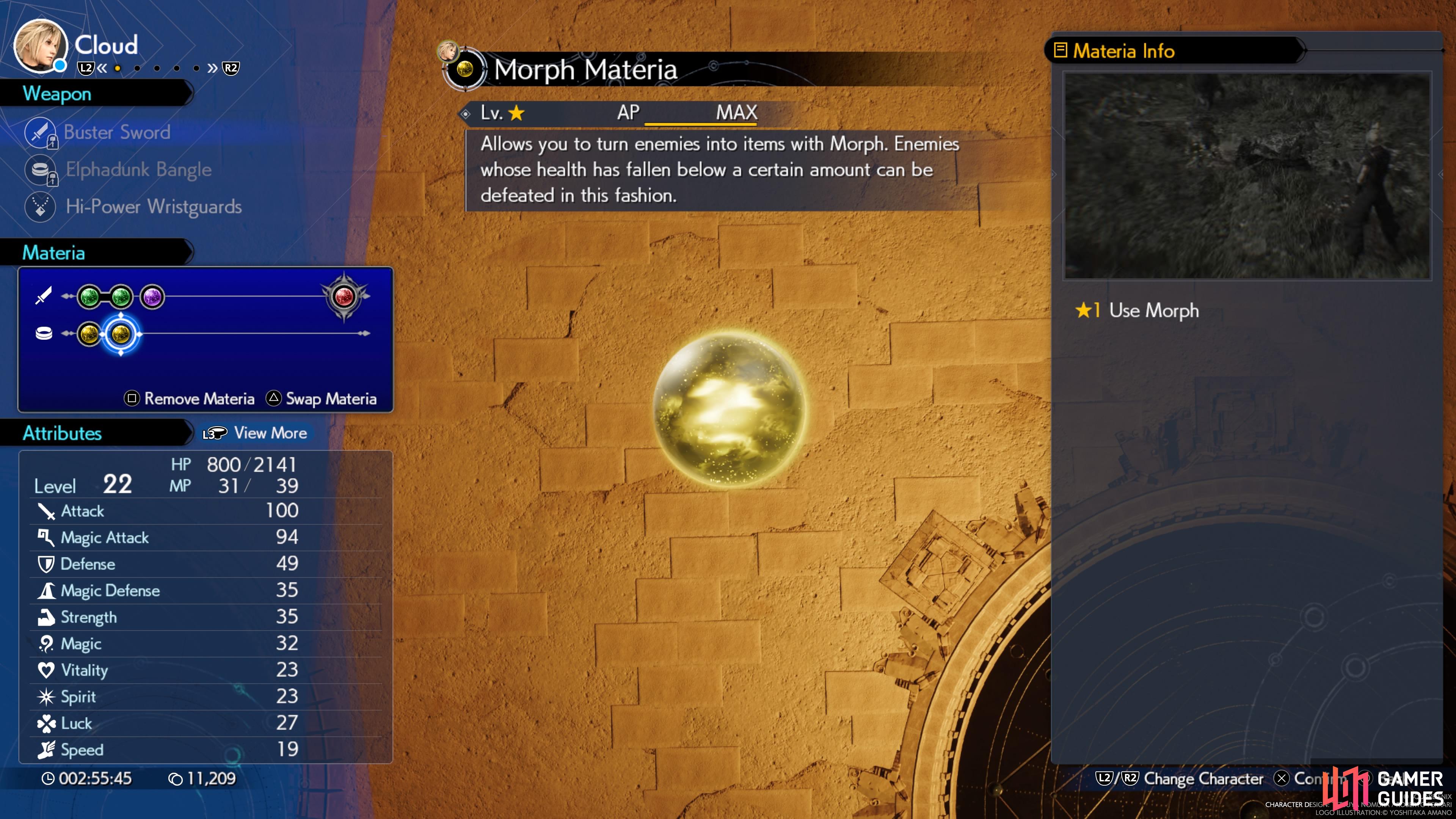 The Morph Materia allows you to turn enemies into items.