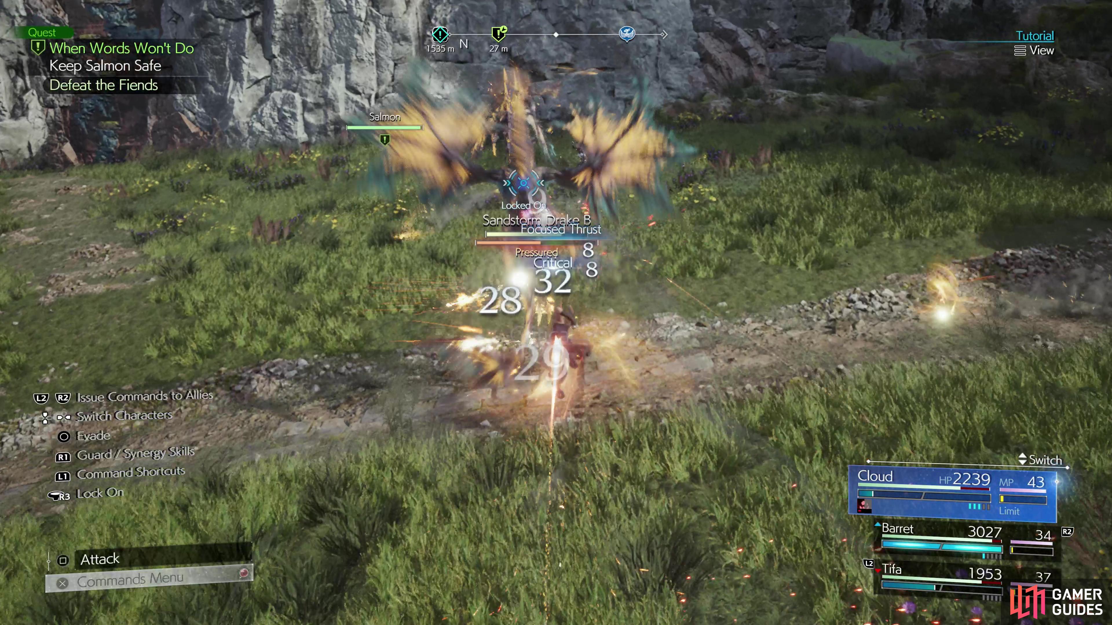 Use ranged attacks and focus on one Sandstorm Drake, and when it’s pressured, pile on the stagger-boosting attacks,
