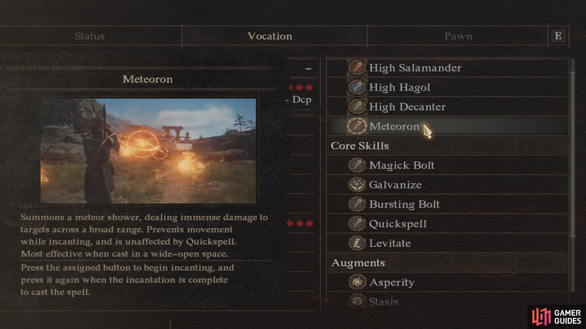 Meteoron is the special unlock sorc skill that drops incredibly powerful meteors from the sky, devasting every fight.