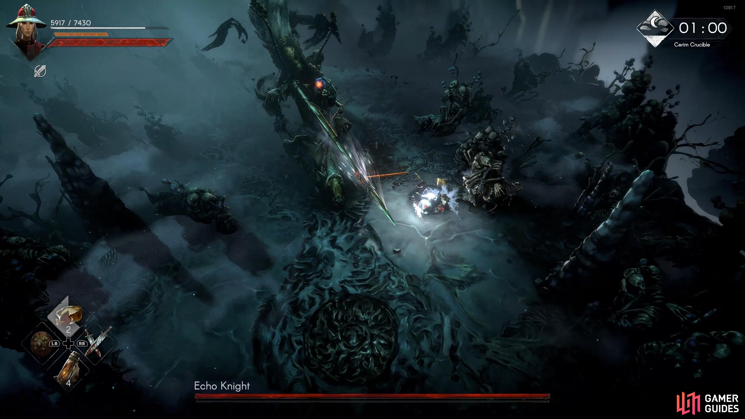Charge: One of the main attacks of the first boss fight. The Knight will charge at you on their steed.