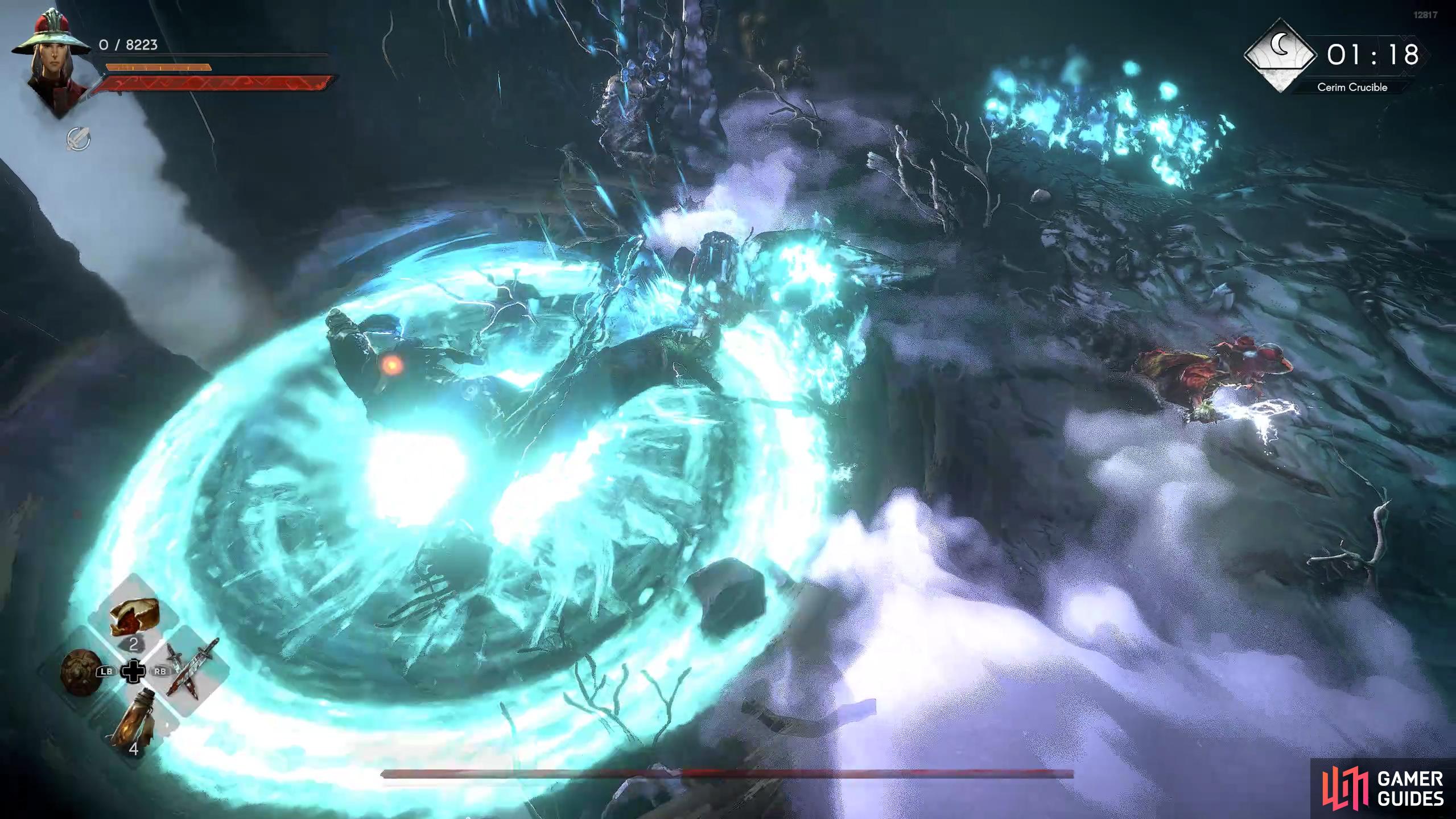 Explosion: When you deplete the bosses’ health, the boss will jump off the horse and perform a mini explosion.