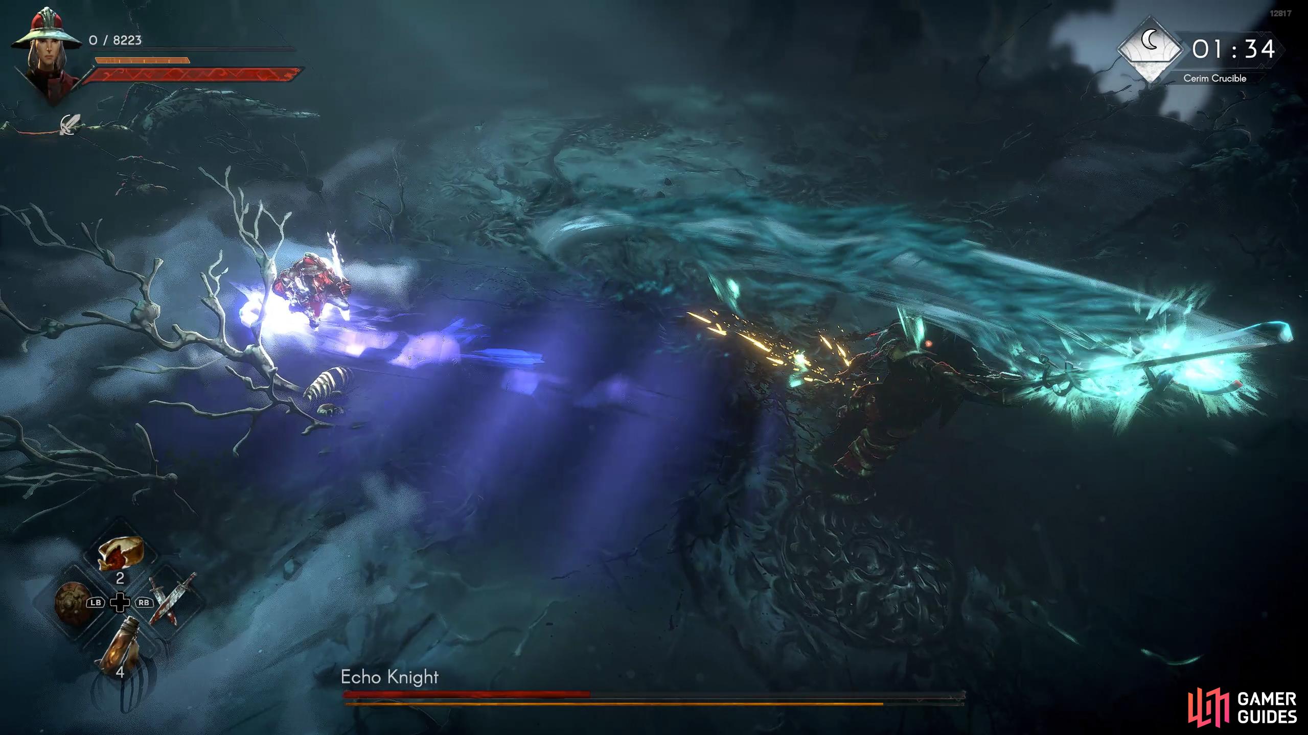 This will be followed up with a spinning attack unleashing an orb.