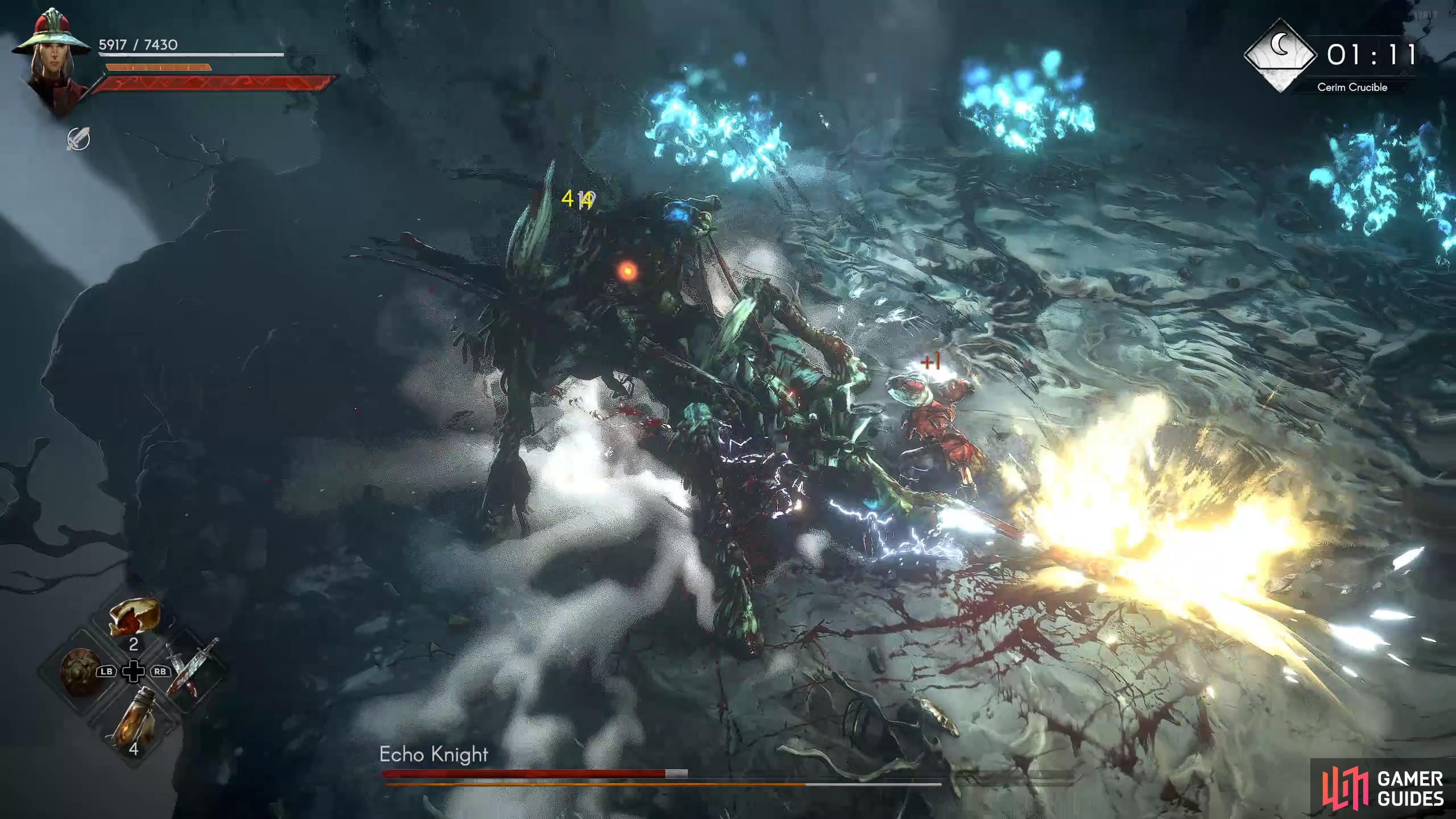 Spear Slam: A simple slam attack with the side of its spear.
