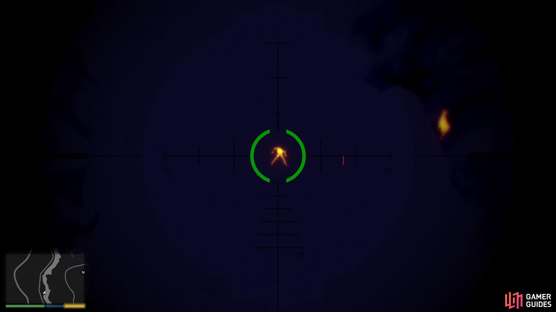 Use the thermal scope to find the enemies