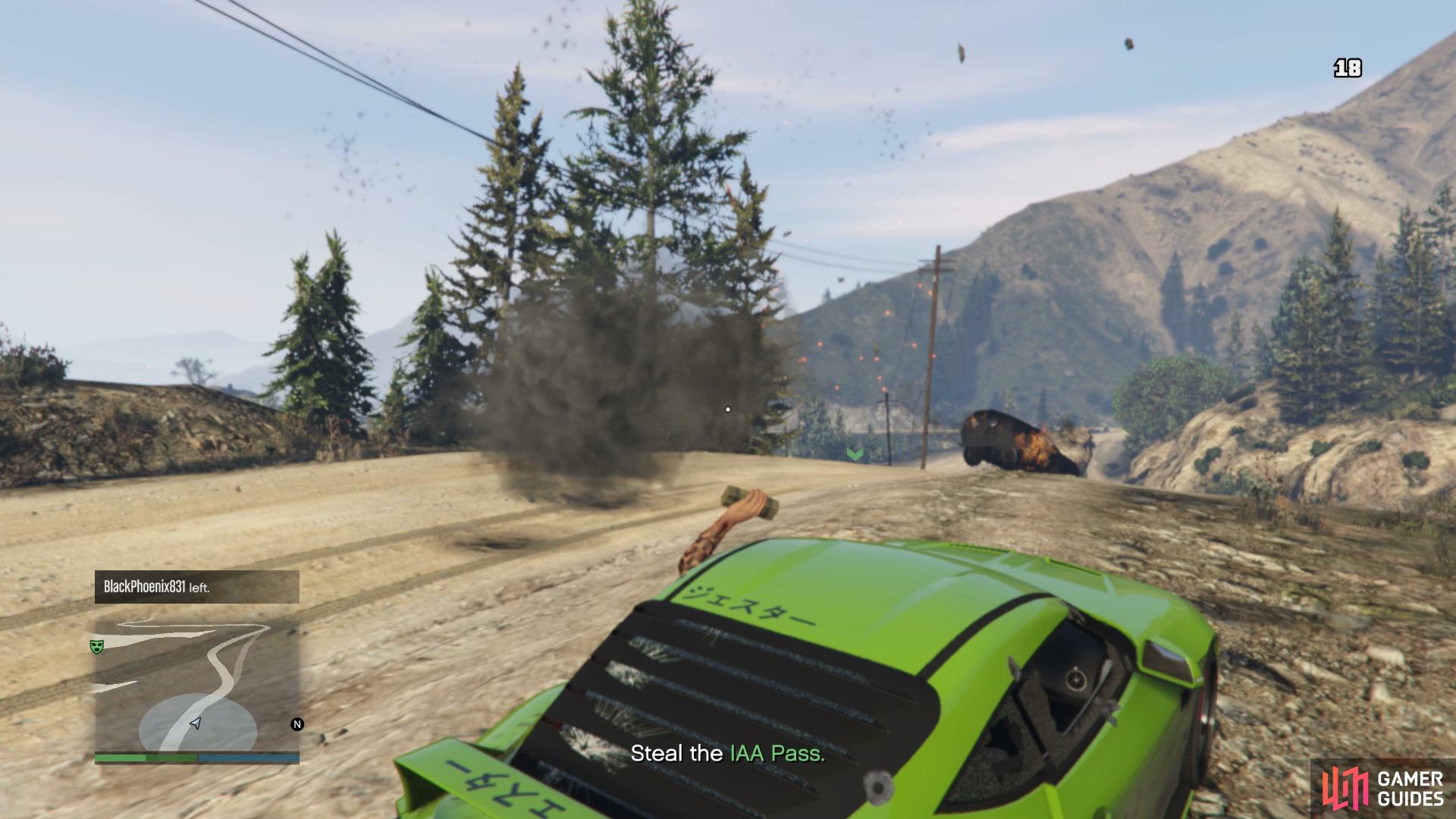 then chase down the agent you're looking for and destroy his vehicle with Sticky Bombs. 