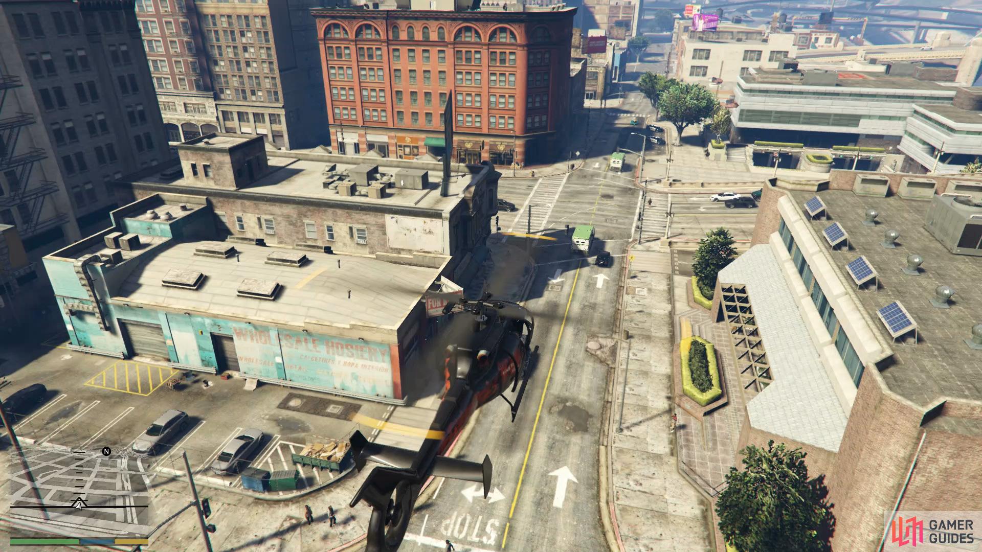 Follow the security trucks from a distance