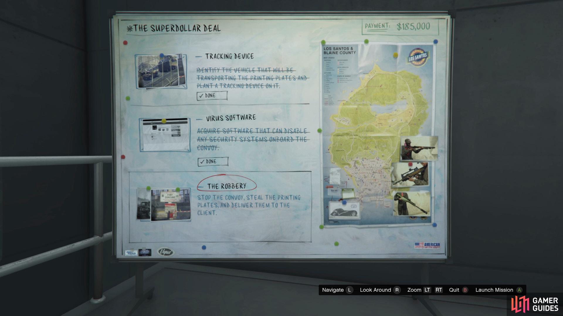 Overview of The Robbery mission. 