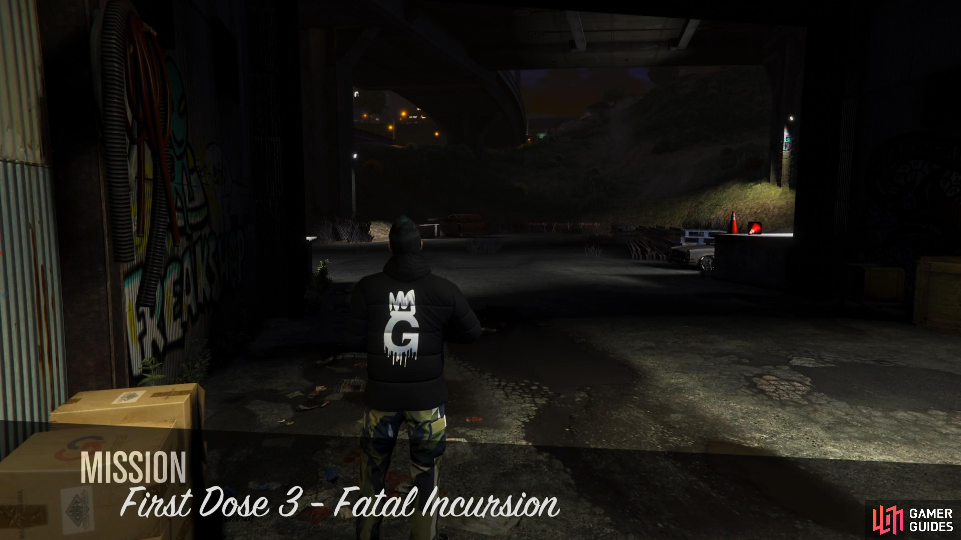 You can start the Fatal Incursion Mission from the Abandoned Warehouse.
