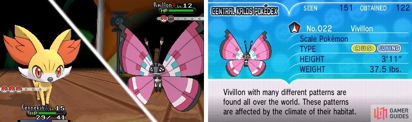 Save your Fire and Flying Pokemon for the tricky Vivillon.