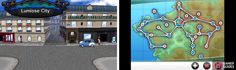 Lumiose City is the biggest city by far, so don't be shy and use the taxi if you're in a hurry.