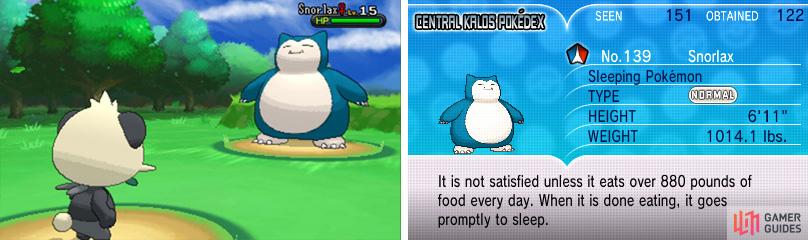 This is the only Snorlax you can catch, so save before waking it up!