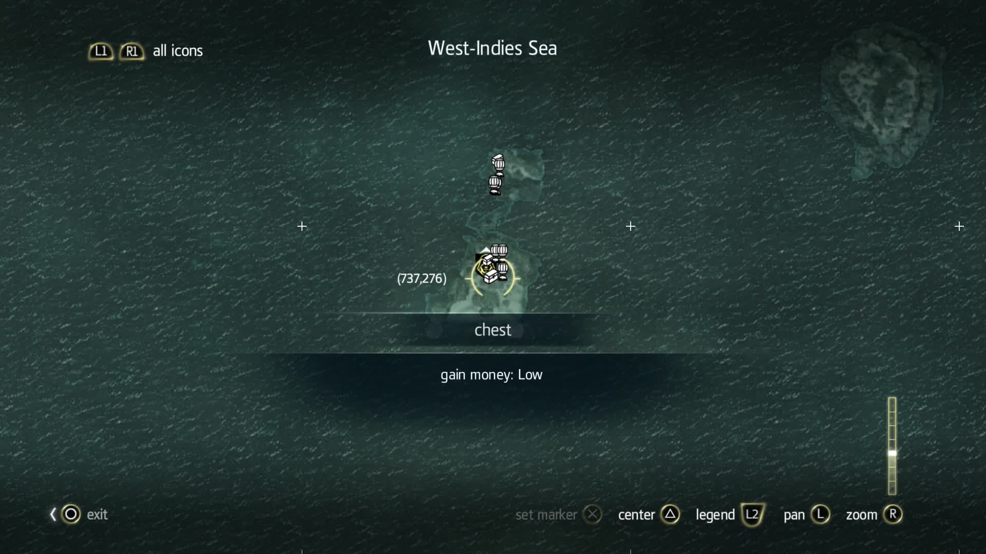 All treasure locations. The wreck is quite small but make sure to set waypoints to each chest to help you find it.