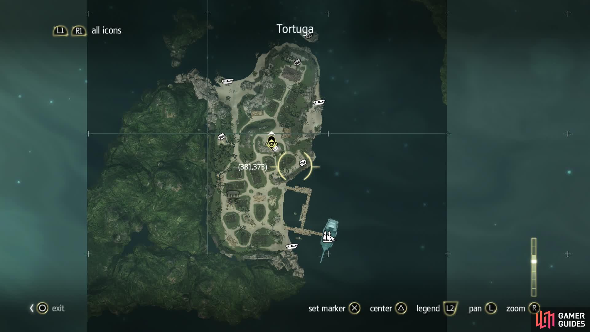 Assassins Creed Black Flag - Localização e Solução MAPA 55, 178