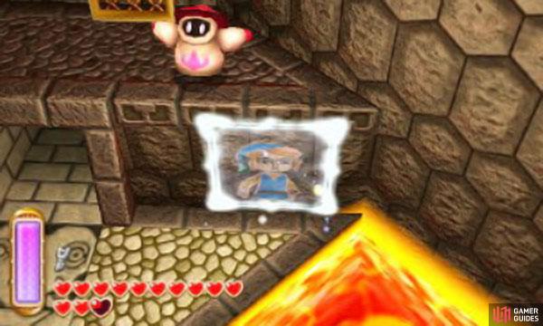 Wizzrobes are ghostly wizards that appear out of nowhere, then shoot magic at Link–flames if they're red, ice if they're blue. Use the Hylian Shield to block their magic or just run out of the way. Then slash them quickly before they vanish again. If they're high up, use the Ice Rod for an aerial attack.