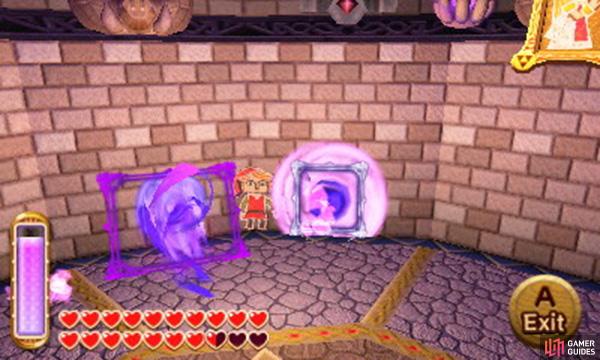 Hiding in the wall (where the slight angle is); will allow you to ignore nearly all of the purple flying buttergly-like energy. (Much easier than trying to dodge it all).