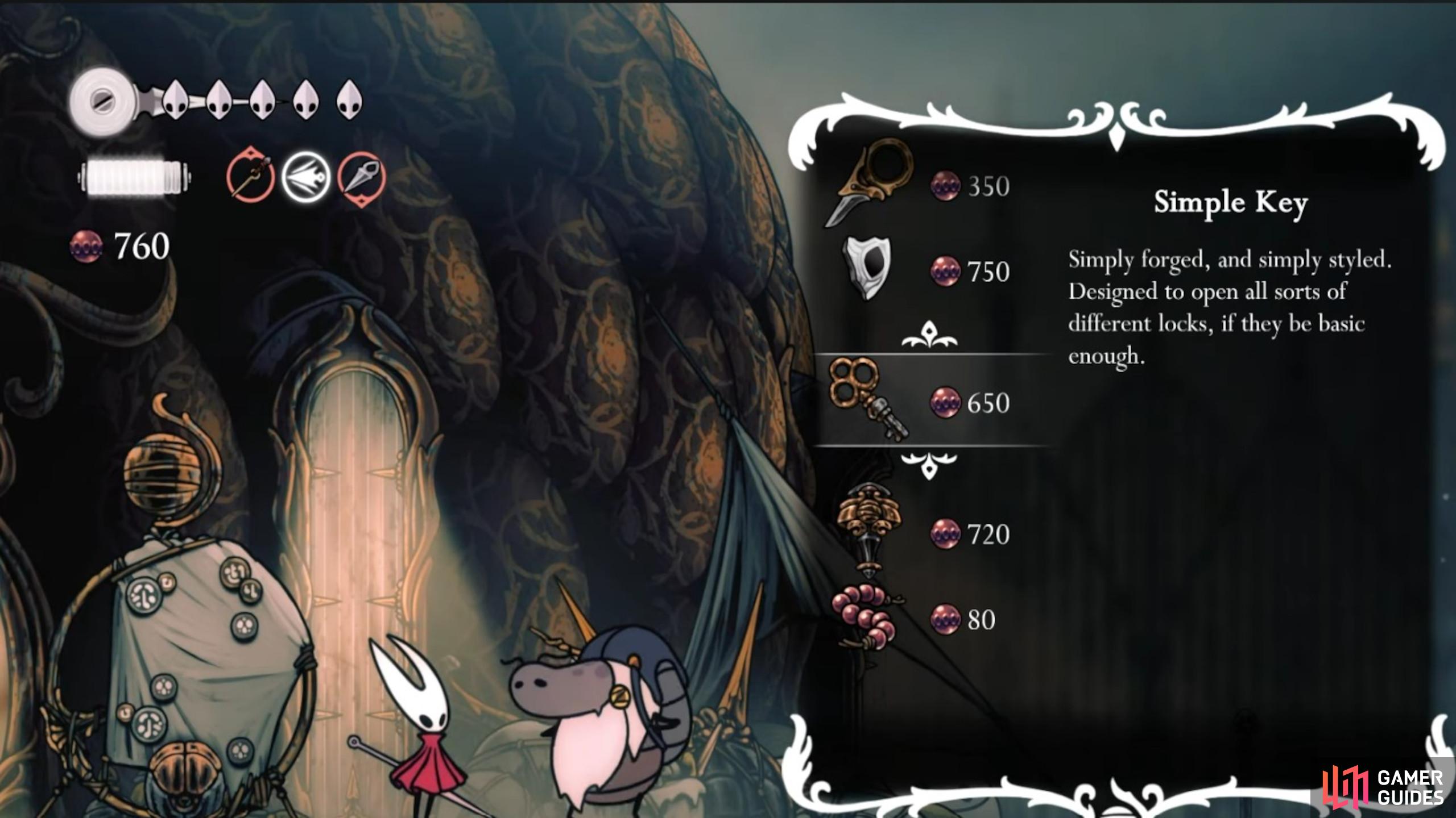 Simple Key & Simple Door Locations | Hollow Knight: Silksong | Gamer ...
