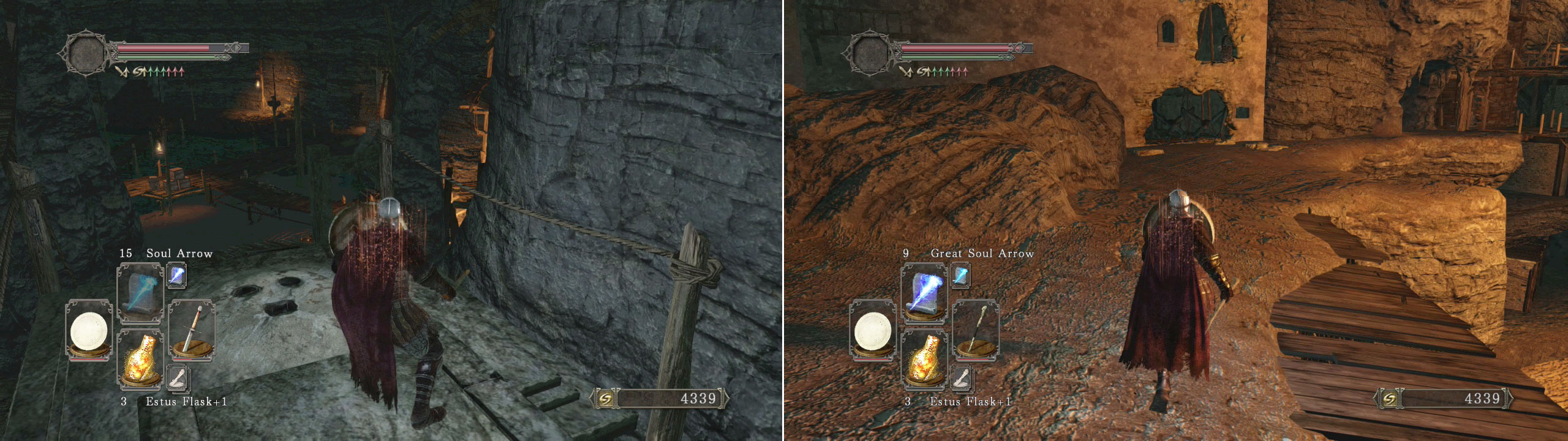 If you've got a Pharros Lockstone on you then you can use one now to light up the entire level; causing all Dark Stalkers on the level to scarper into the dark (clearing a few upcoming pathways).