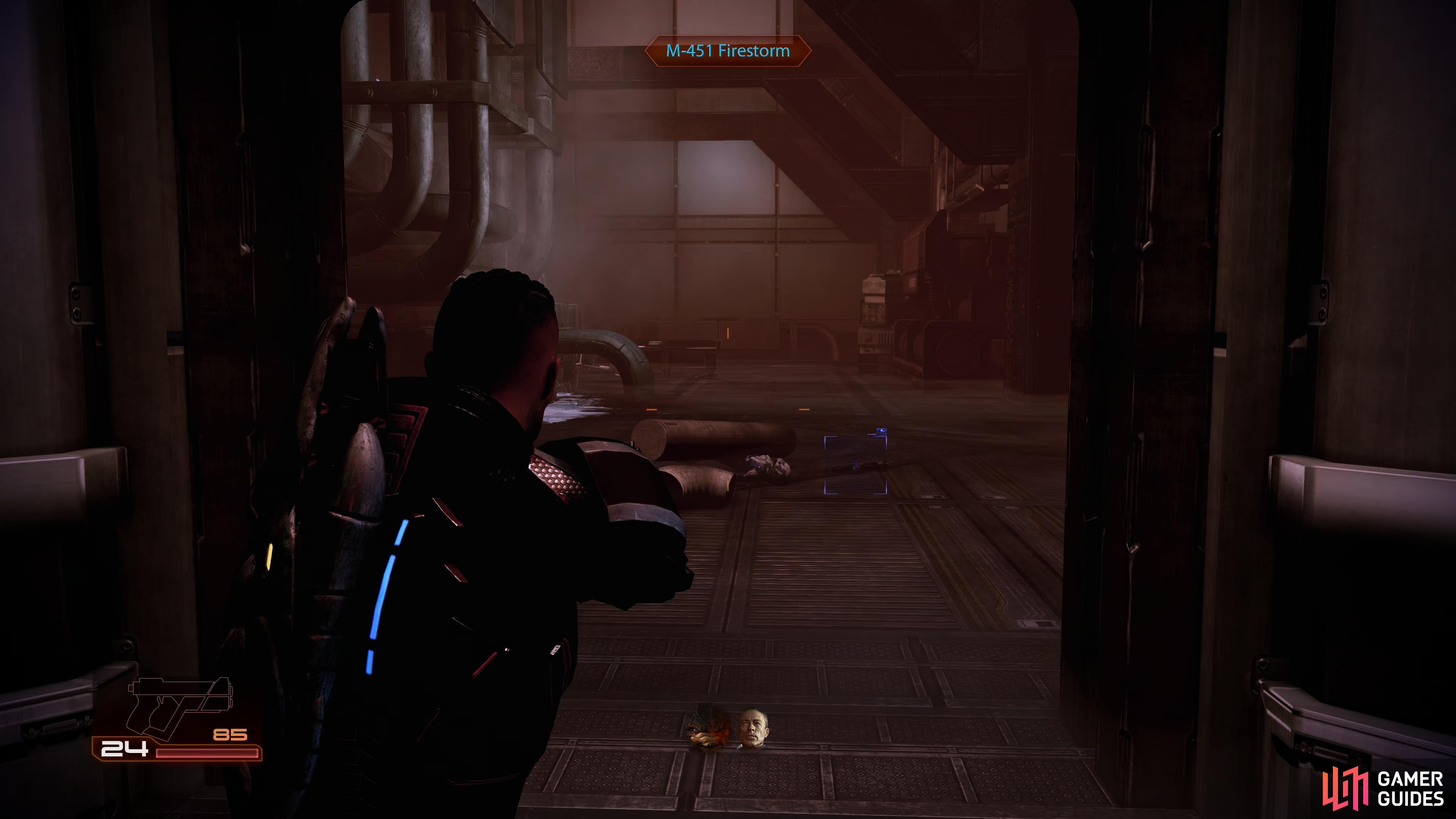 and the Heavy Weapon M-451 Firestorm can be found in the next room in front of it