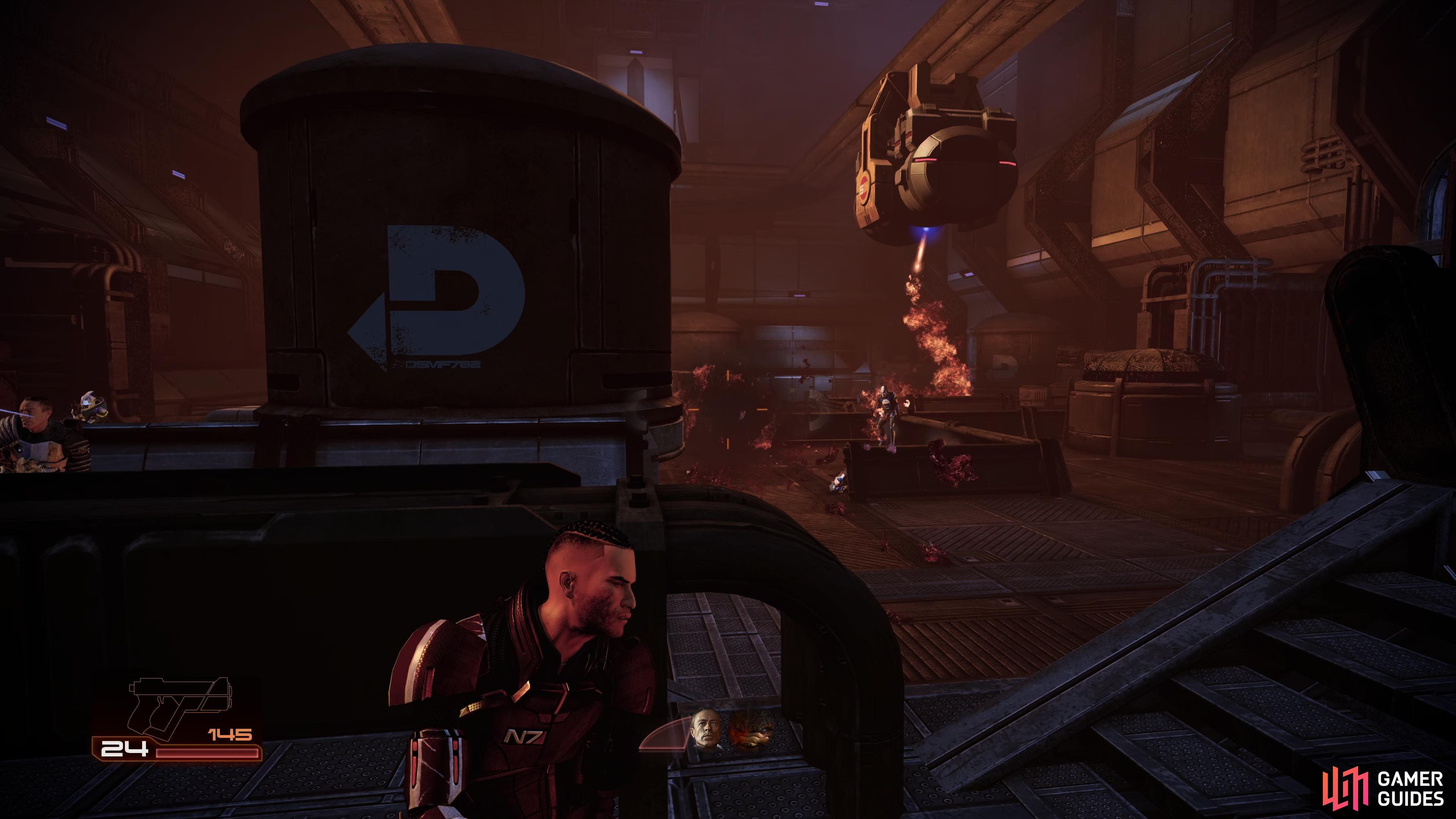 Placing your squad mates on the cover to the left will keep the enemies at bay whilst you deal with the flank