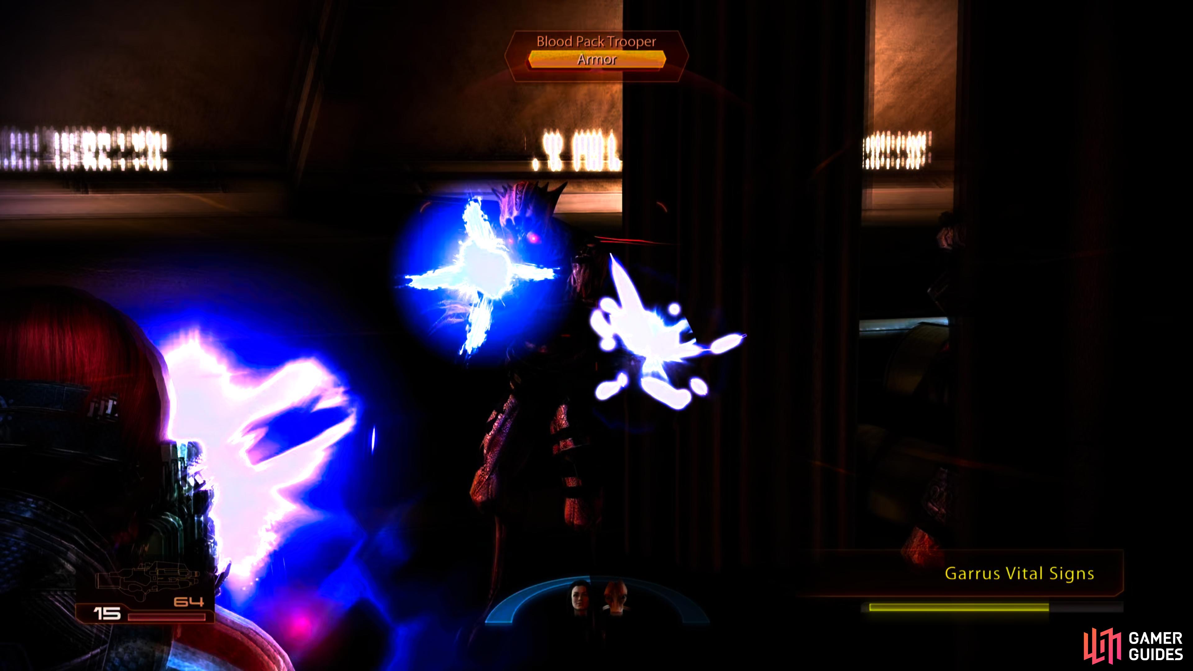 Fight through several vorcha - including pyros - in the hallway to the left,